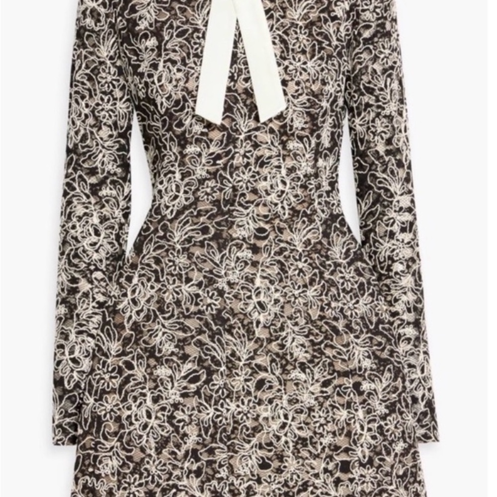 Bronx and Banco Black and Cream Lace Dress Courtney